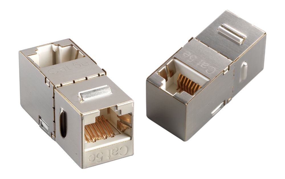 Angled - 3013AJSQF Shielded 90° Keystone Coupler